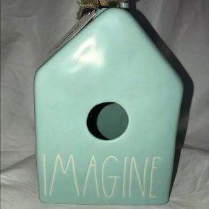 Rae Dunn 'IMAGINE' birdhouse Tiffany Blue RARE